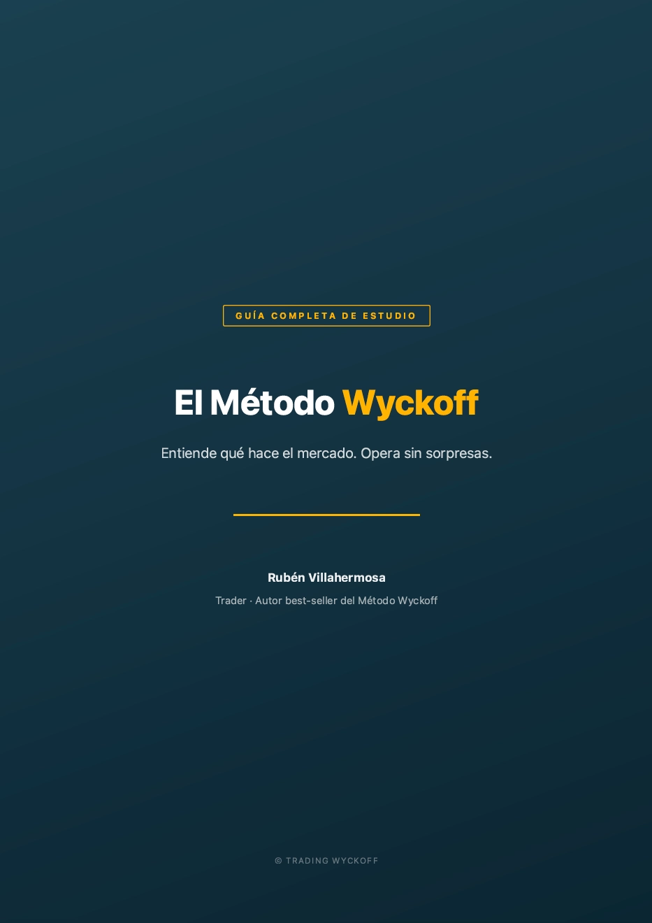 Portada de la Guía Completa de Estudio del Método Wyckoff