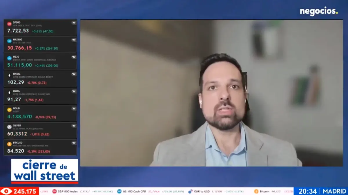 Rubén Villahermosa analizando el dólar, la rentabilidad de los bonos, el oro y el petróleo en directo en NegociosTV